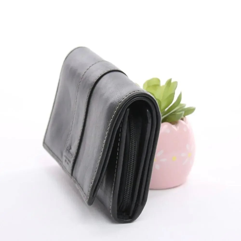 Coach Black Contrast Stitch Leather Wallet